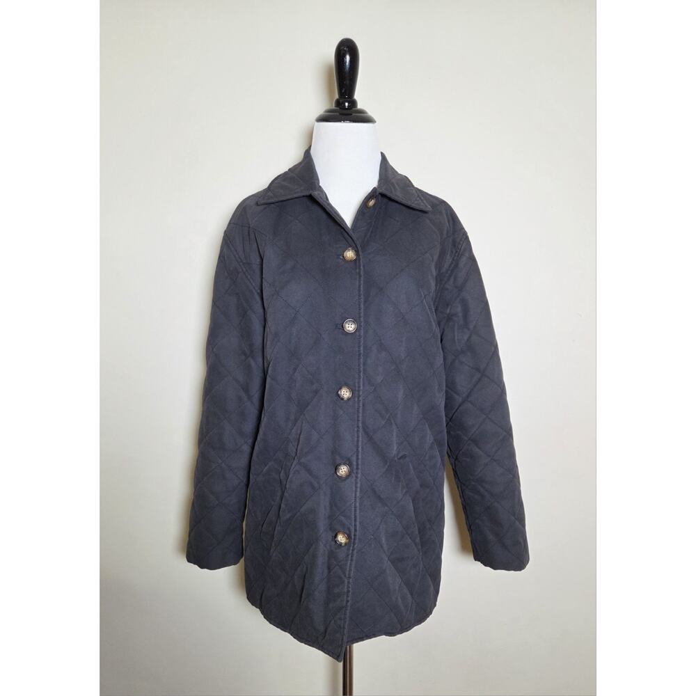 Vintage‎ Orvis Women's Quilted Chore Jacket Coat Black Size Small